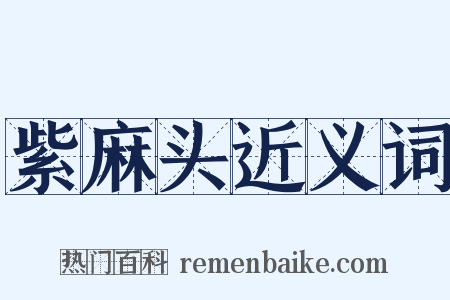 紫麻头近义词是什么意思的图片
